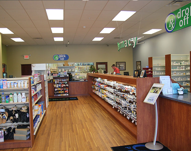 Photo of inside an independent pharmacy