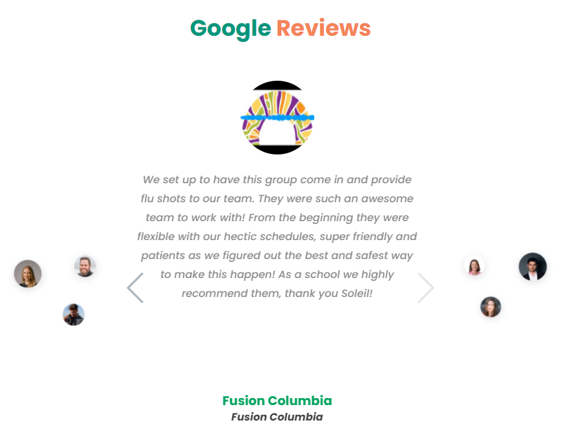 Google review on pharmacy website