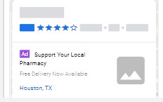 Google Ad for Houston Tx Pharmacy